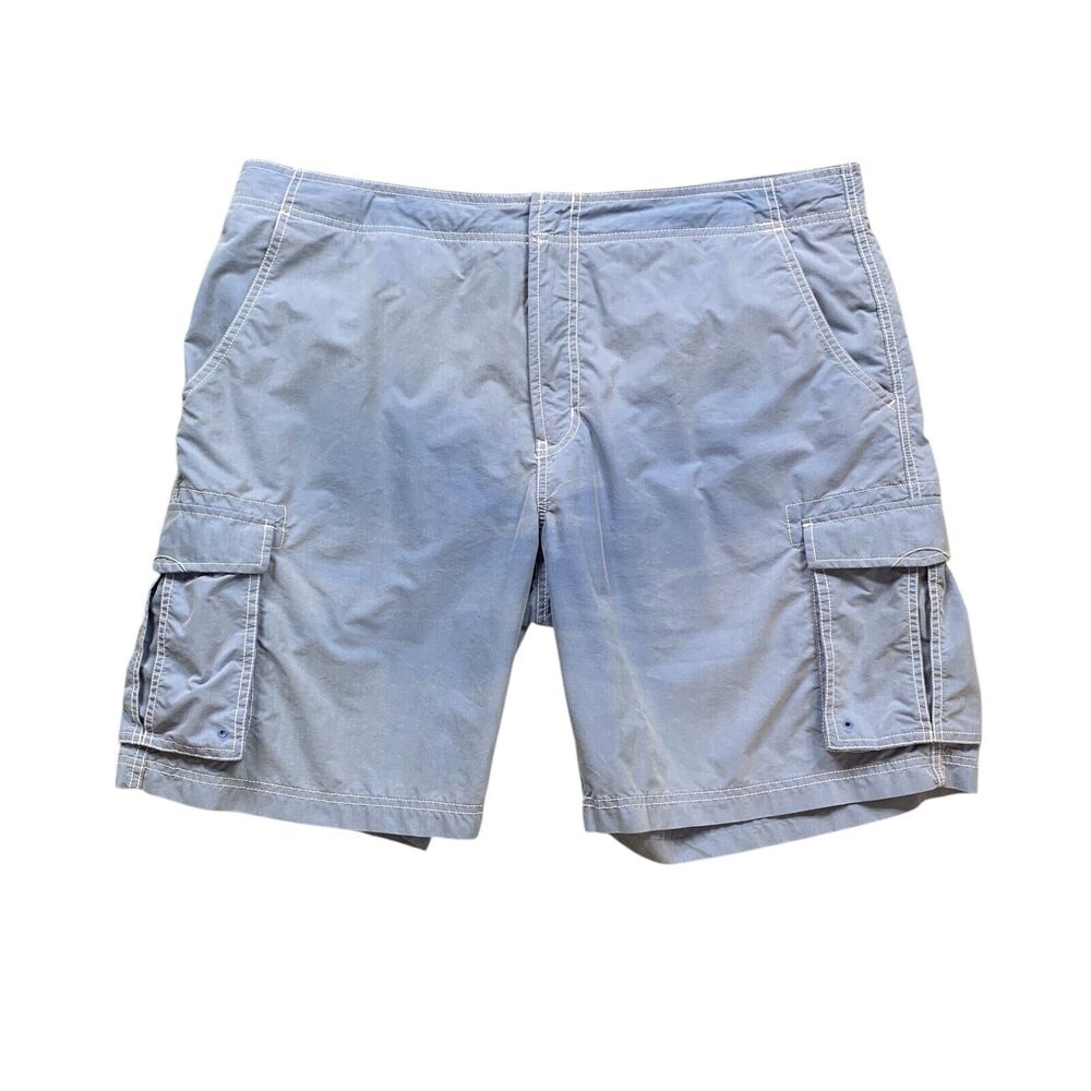 LL Bean Shorts Mens 40 Cornflower Mesh Lined Cargo Pockets Cotton Blend *READ